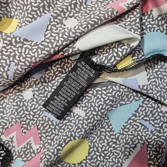 Fresh Prince of Bel-Air XL Retro 80s 90s Geometric Print Button Shirt - Picture 6 of 7